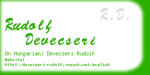 rudolf devecseri business card